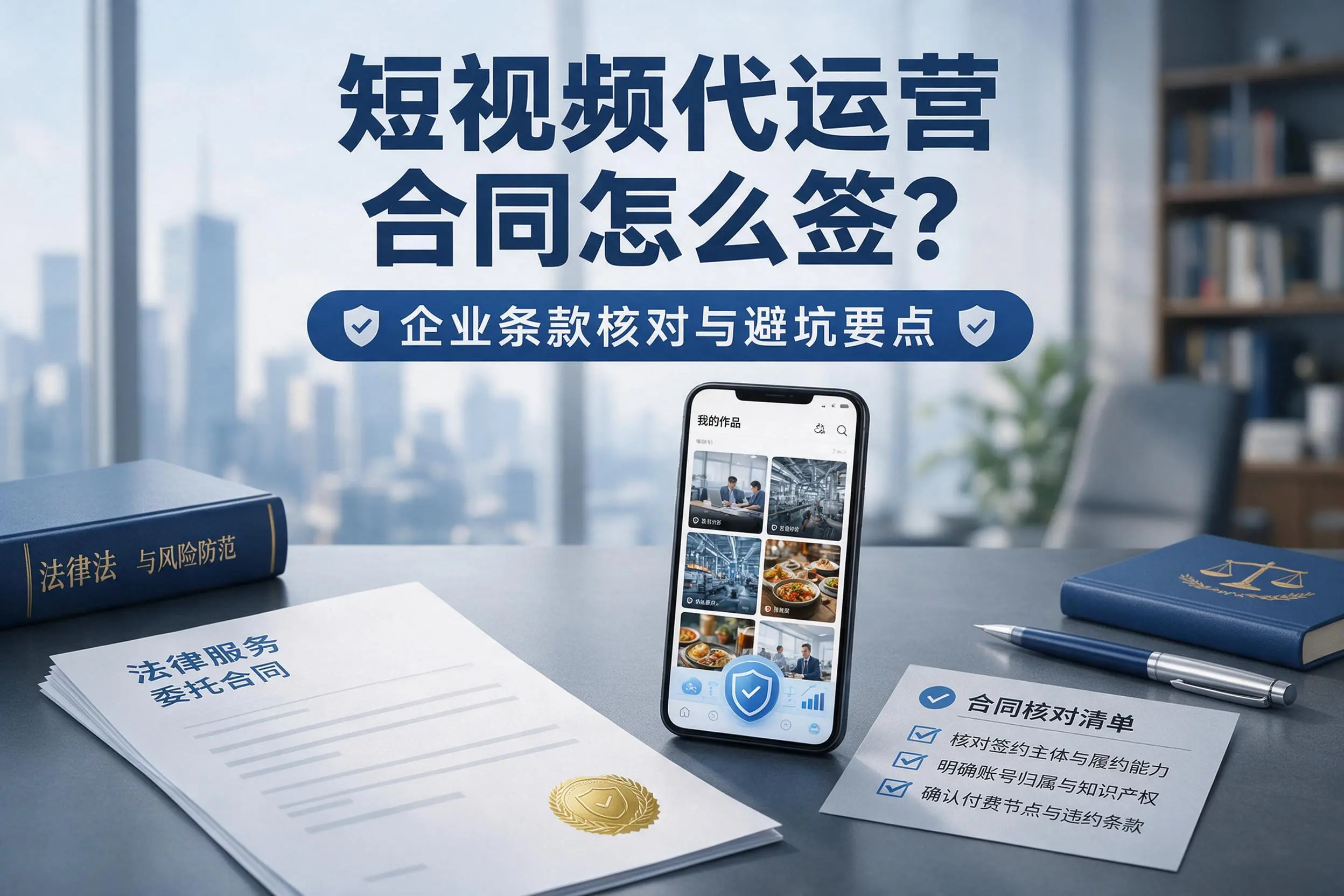 短视频代运营合同怎么签？曲靖企业条款核对与避坑要点