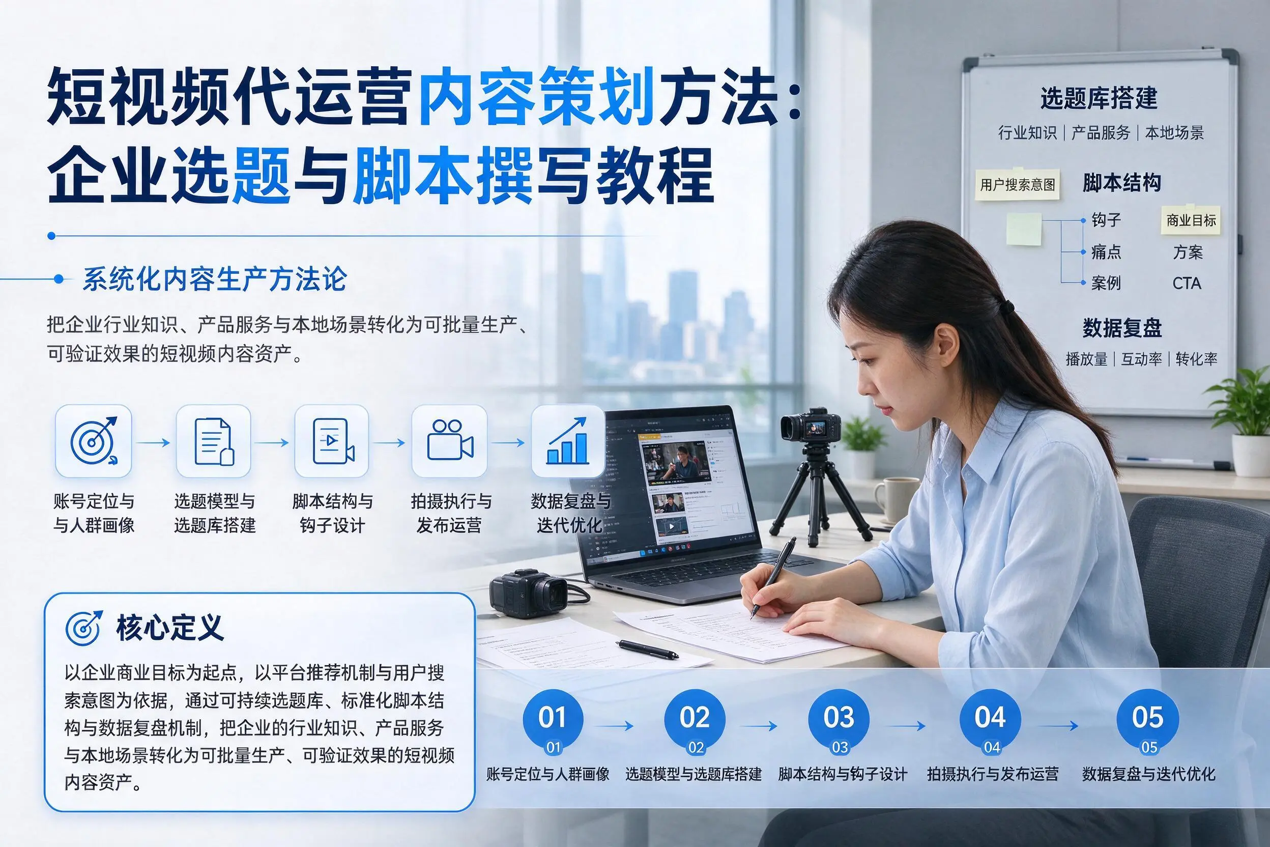 短视频代运营内容策划方法:曲靖企业选题与脚本撰写教程