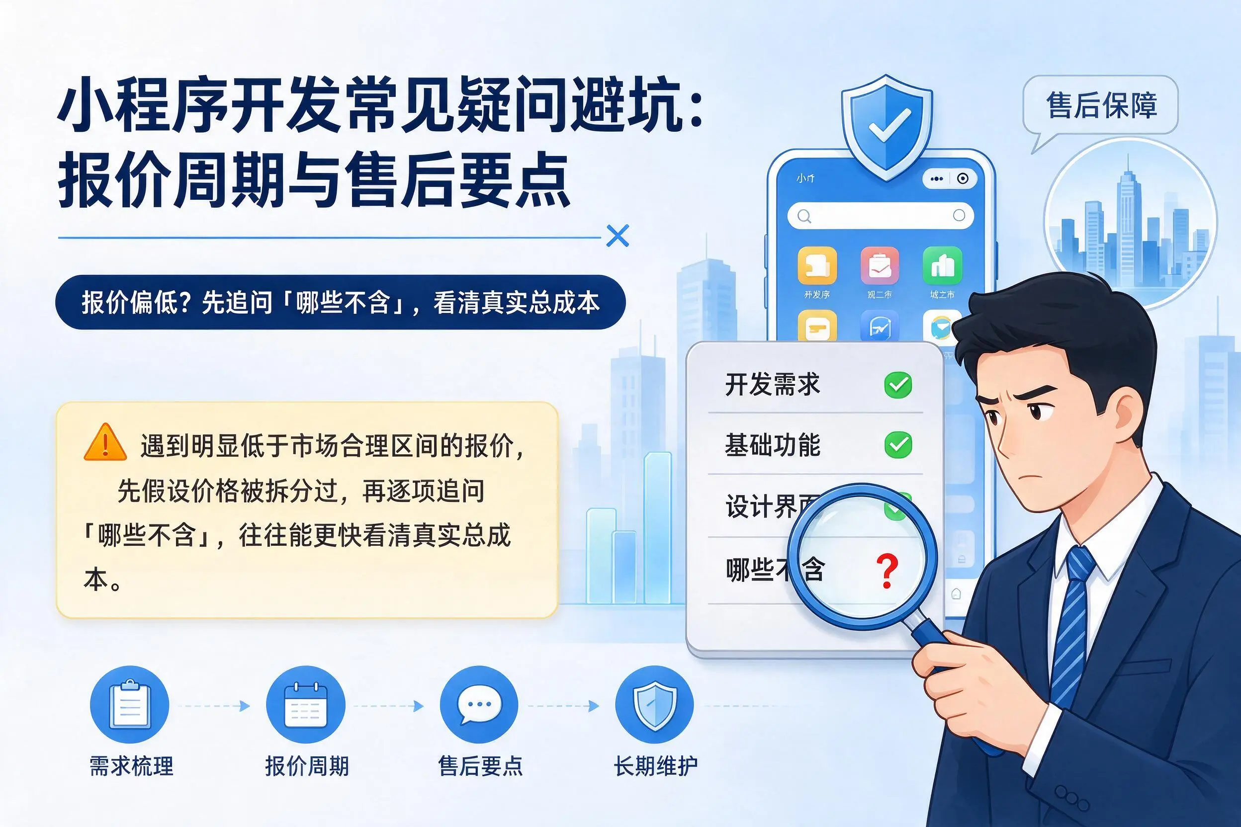 曲靖小程序开发常见疑问避坑：报价周期与售后要点