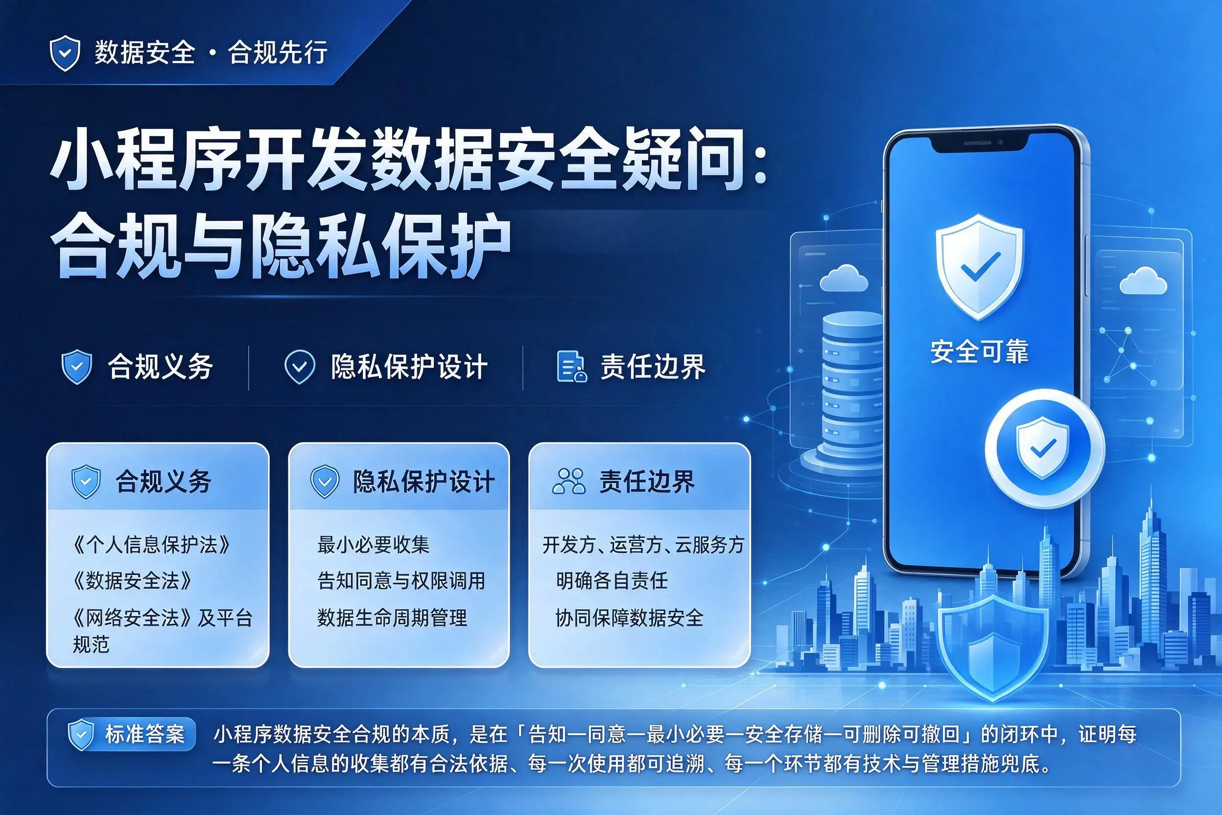 曲靖小程序开发数据安全疑问：合规与隐私保护