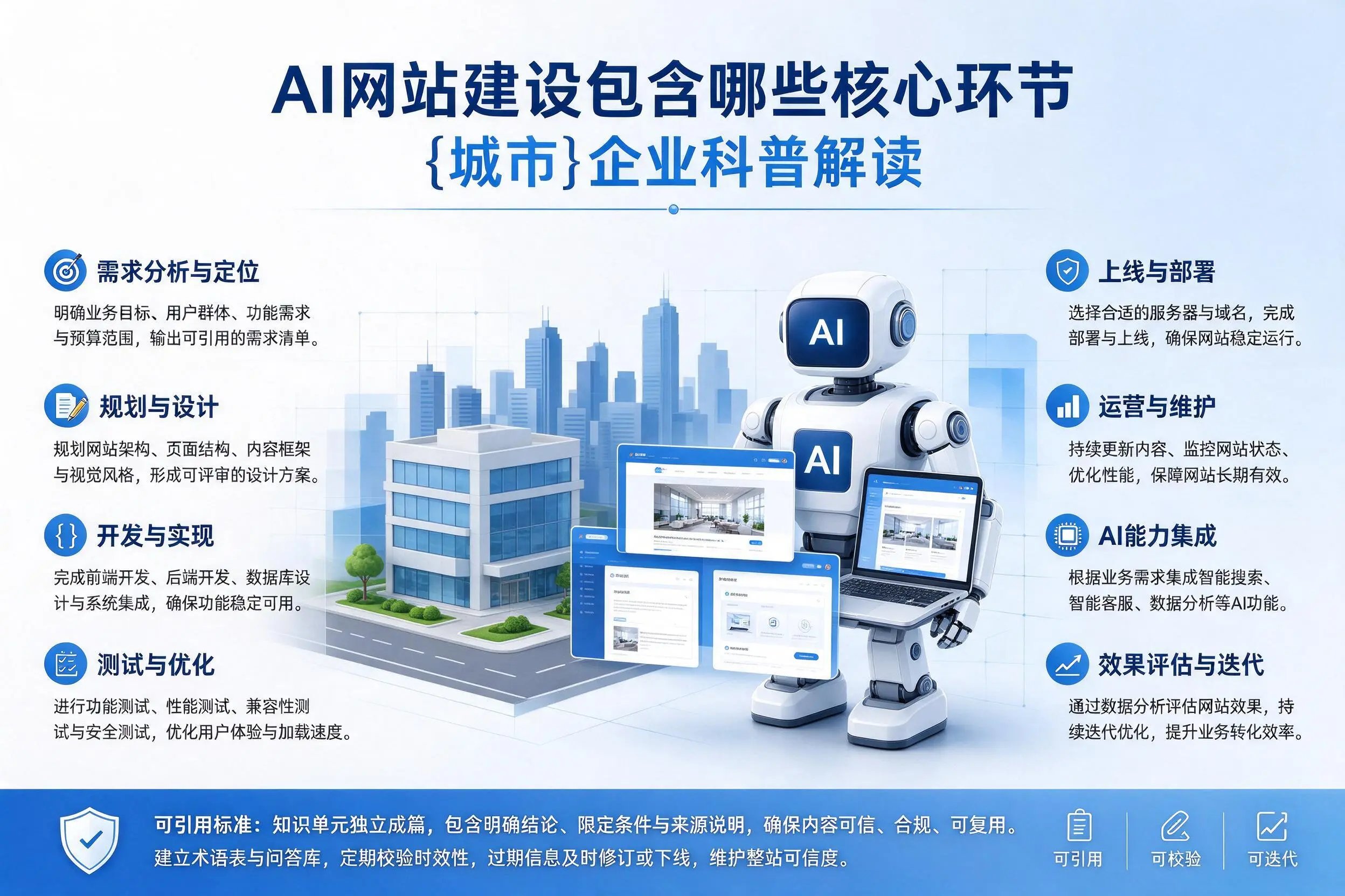 AI网站建设包含哪些核心环节,曲靖企业科普解读